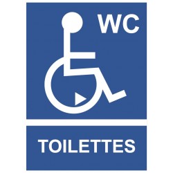 Panneau handicap toilette droite