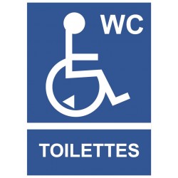 Panneau handicap toilette gauche