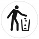 Panneau poubelles noir et blanc
