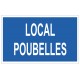 Panneau local pour poubelles (bleu)