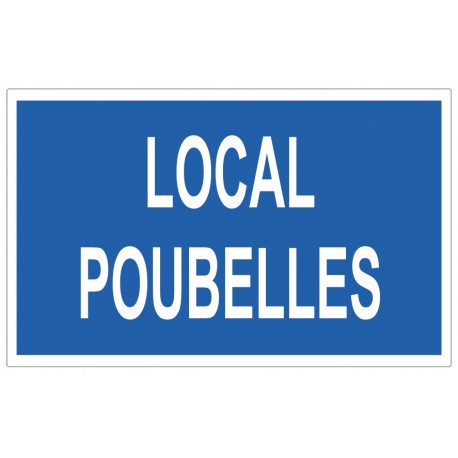 Panneau local pour poubelles (bleu)