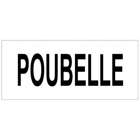 Autocollant poubelle (blanc)