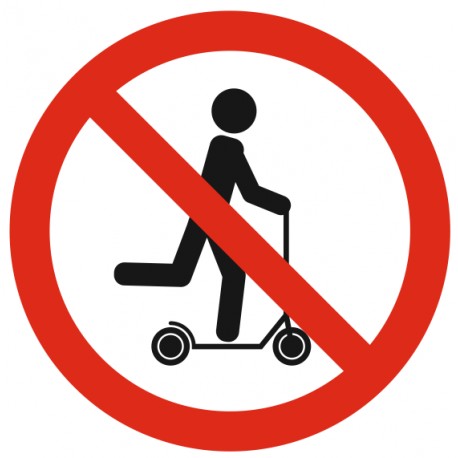 Panneau trottinette interdit