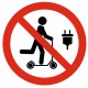 Panneau trottinette électrique interdit