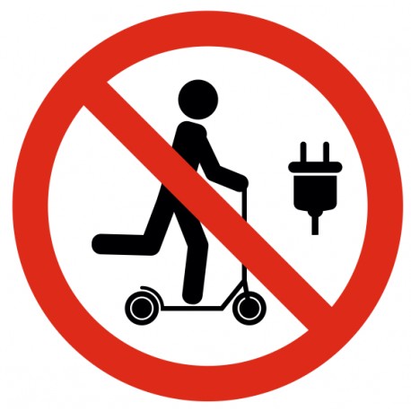 Panneau trottinette électrique interdit