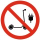 Panneau picto trottinette électrique interdit