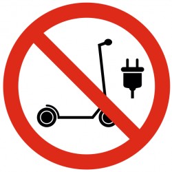Panneau picto trottinette électrique interdit