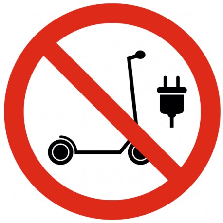 Panneau picto trottinette électrique interdit