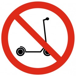 Panneau circulation trottinette interdit