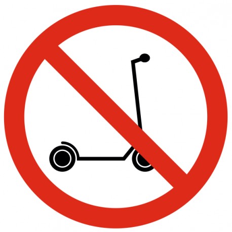 Panneau circulation trottinette interdit