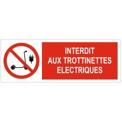 Autocollant trottinettes interdits