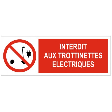 Autocollant trottinettes interdits