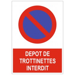Panneau dépot interdit trottinettes