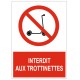 Panneau picto interdit aux trottinettes
