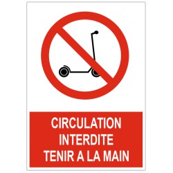 Autocoallant circulation interdite tenir à la main