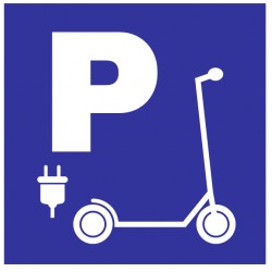 Panneau parking trottinette électriques