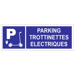 Panneau parking trottinettes électriques