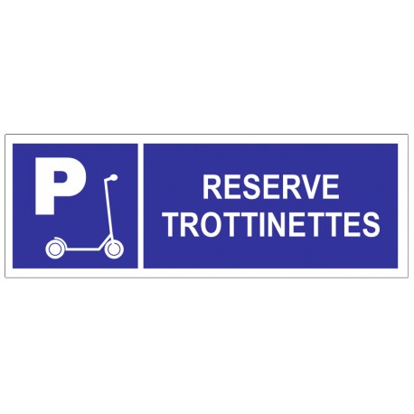 Panneau réservé aux trottinettes