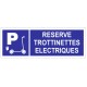 Panneau réservé aux trottinettes électriques