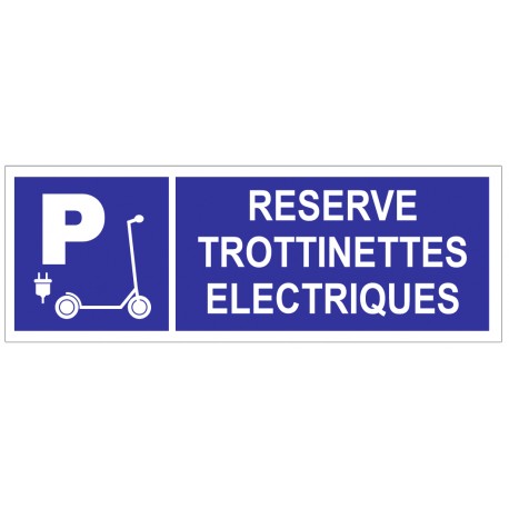 Panneau réservé aux trottinettes électriques