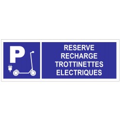 Panneau réservé récharge trottinettes