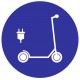 Panneau signalétique parking trottinettes électriques