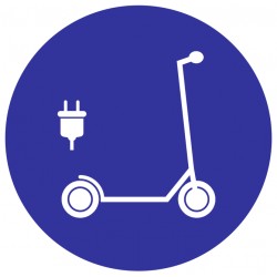 Panneau signalétique parking trottinettes électriques