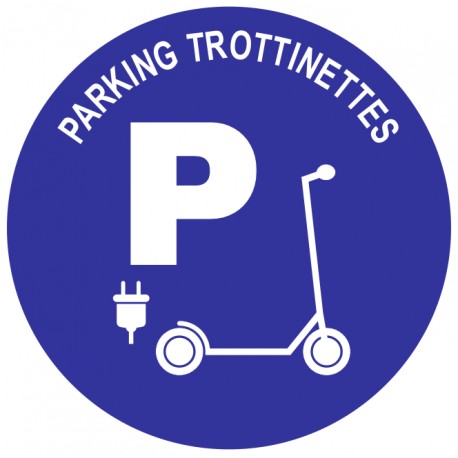 Panneau pour stationnement trottinettes électriques