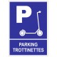 Panneau extérieur trottinettes parking