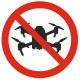 Panneau picto drone interdit