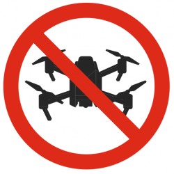 Panneau picto drone interdit