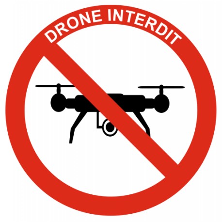Panneau picto drone interdit