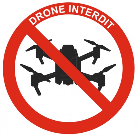 Panneau interdit aux drones
