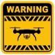 Panneau drones warning
