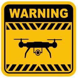 Panneau drones warning