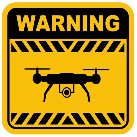 Panneau drones warning