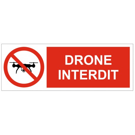 Panneau drones interdits