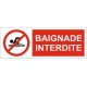 Panneau baignade interdite