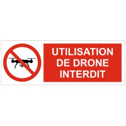 Panneau utilisation de drone interdit