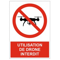 Autocollant utilisation de drone interdit