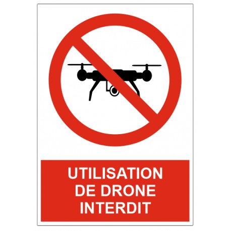 Autocollant utilisation de drone interdit