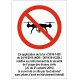 Panneau drone interdit Texte loir décret 2016