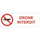 Autocollant utilisation de drones interdit