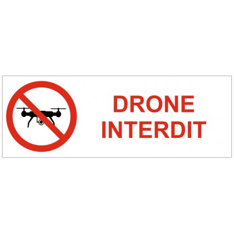 Autocollant utilisation de drones interdit