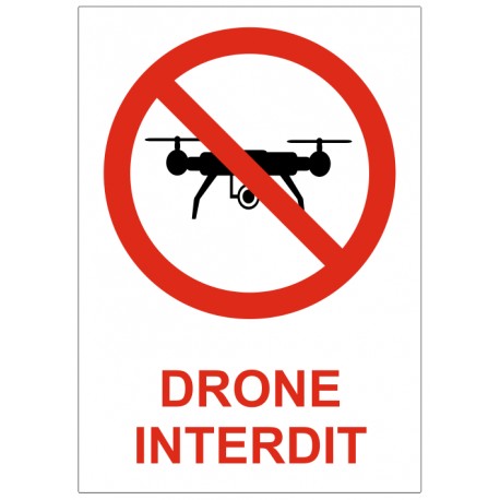 Panneau utilisation de drones interdit