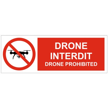 Panneau drones interdit - drone prohibited