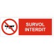 Panneau survol interdit