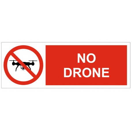 Panneau interdit drone (version anglais)