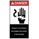 Autocollant ANSI Z535 - Risque électrique deconnecter avant d'intervenir