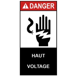 Autocollant ANSI Z535 - haut voltage